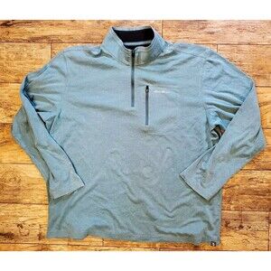 Eddie Bauer Men's Quarter Zip Pullover Size 2XL Green